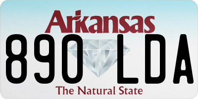 AR license plate 890LDA
