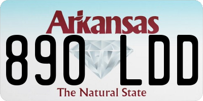 AR license plate 890LDD