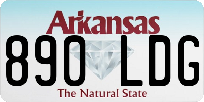 AR license plate 890LDG