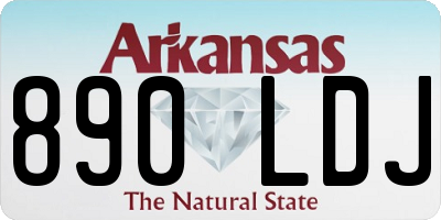AR license plate 890LDJ