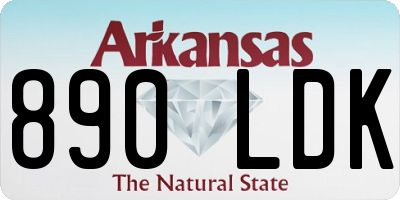 AR license plate 890LDK