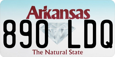 AR license plate 890LDQ