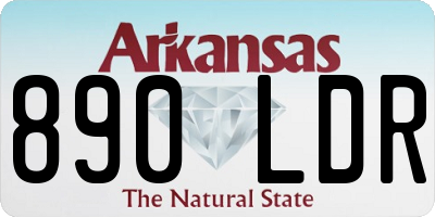 AR license plate 890LDR
