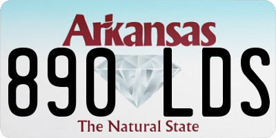 AR license plate 890LDS