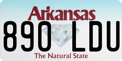 AR license plate 890LDU
