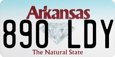 AR license plate 890LDY