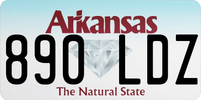AR license plate 890LDZ