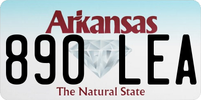 AR license plate 890LEA