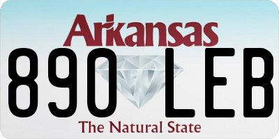 AR license plate 890LEB