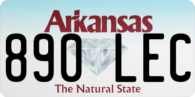 AR license plate 890LEC