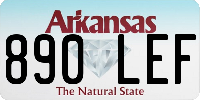 AR license plate 890LEF