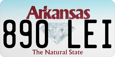 AR license plate 890LEI