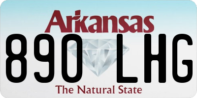 AR license plate 890LHG