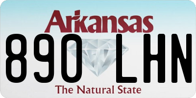 AR license plate 890LHN
