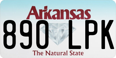AR license plate 890LPK