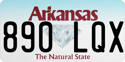 AR license plate 890LQX