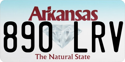 AR license plate 890LRV