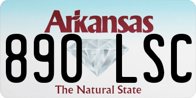 AR license plate 890LSC