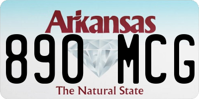 AR license plate 890MCG