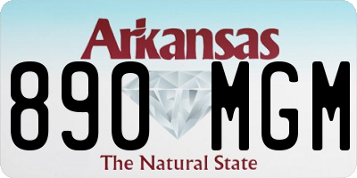 AR license plate 890MGM