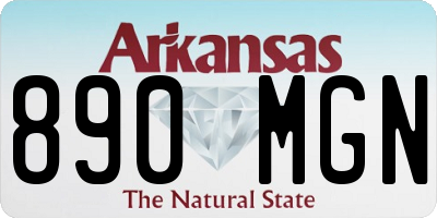 AR license plate 890MGN