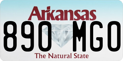 AR license plate 890MGO