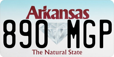 AR license plate 890MGP