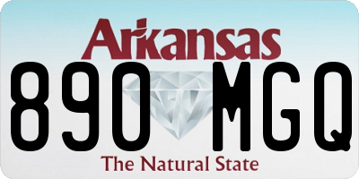 AR license plate 890MGQ