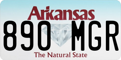 AR license plate 890MGR
