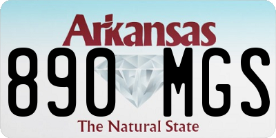 AR license plate 890MGS