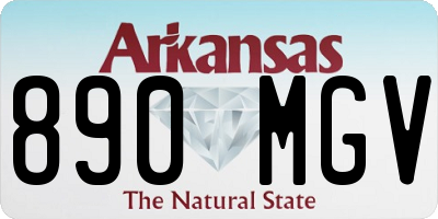 AR license plate 890MGV