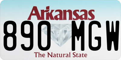AR license plate 890MGW