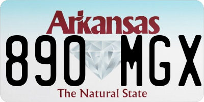 AR license plate 890MGX
