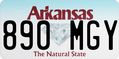 AR license plate 890MGY