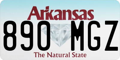 AR license plate 890MGZ