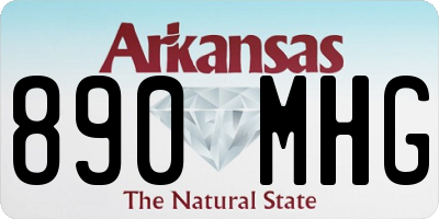 AR license plate 890MHG