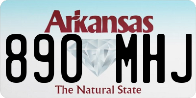 AR license plate 890MHJ