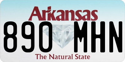 AR license plate 890MHN