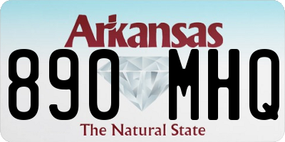 AR license plate 890MHQ