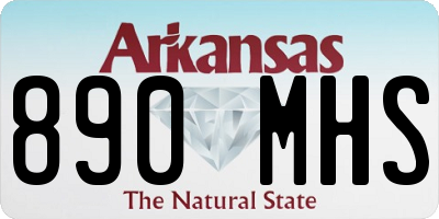 AR license plate 890MHS