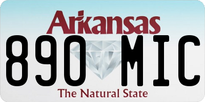 AR license plate 890MIC