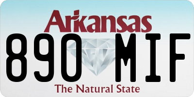 AR license plate 890MIF