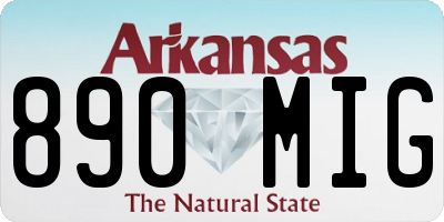 AR license plate 890MIG