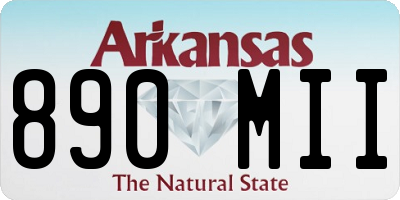 AR license plate 890MII