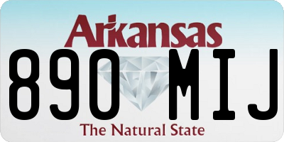 AR license plate 890MIJ