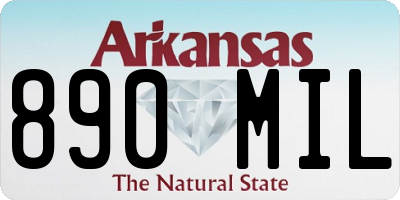 AR license plate 890MIL