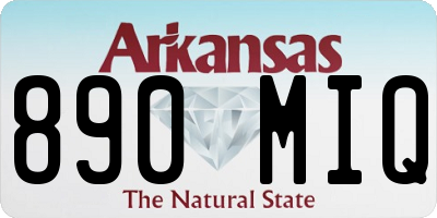AR license plate 890MIQ