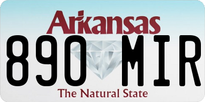 AR license plate 890MIR