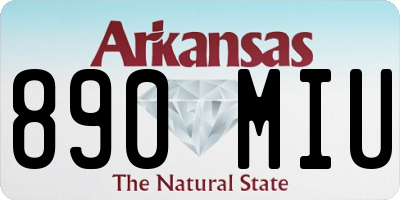 AR license plate 890MIU