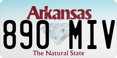 AR license plate 890MIV